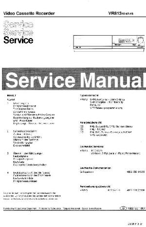 Service manual Philips VR-813  ― Manual-Shop.ru