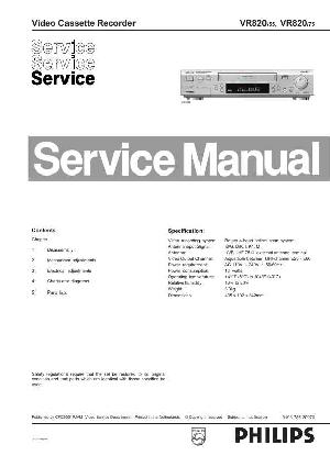 Сервисная инструкция Philips VR-820 ― Manual-Shop.ru