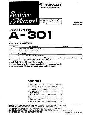 Сервисная инструкция Pioneer A-301 ― Manual-Shop.ru