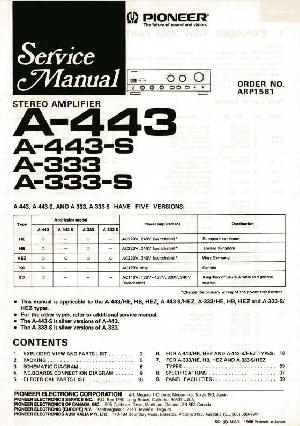 Сервисная инструкция Pioneer A-333, A-443 ― Manual-Shop.ru