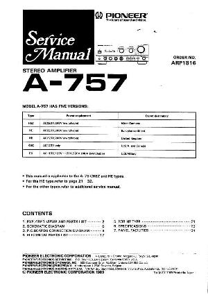 Сервисная инструкция Pioneer A-757 ― Manual-Shop.ru