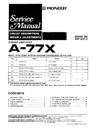 Сервисная инструкция Pioneer A-77X ― Manual-Shop.ru