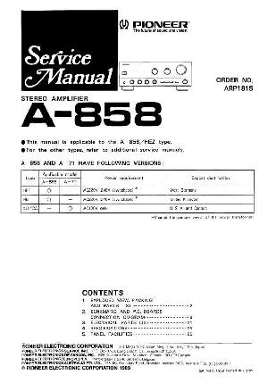 Service manual Pioneer A-858 ― Manual-Shop.ru