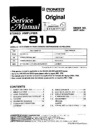 Сервисная инструкция Pioneer A-91D ― Manual-Shop.ru