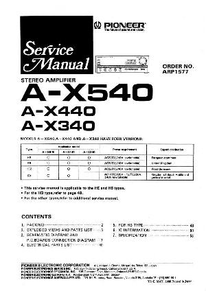 Сервисная инструкция Pioneer A-X340, A-X440, A-X540 ― Manual-Shop.ru