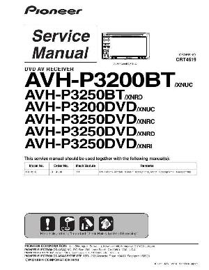 Сервисная инструкция Pioneer AVH-P3200BT, AVH-P3200DVD, AVH-P3250BT, AVH-P3250DVD  ― Manual-Shop.ru
