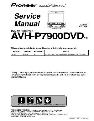 Сервисная инструкция Pioneer AVH-P7900DVD ― Manual-Shop.ru