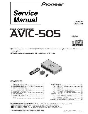 Сервисная инструкция Pioneer AVIC-505 ― Manual-Shop.ru
