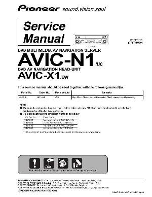 Сервисная инструкция Pioneer AVIC-N1, AVIC-X1 ― Manual-Shop.ru