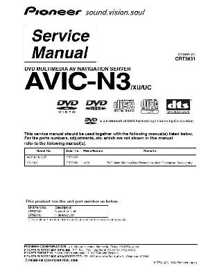 Сервисная инструкция Pioneer AVIC-N3 ― Manual-Shop.ru