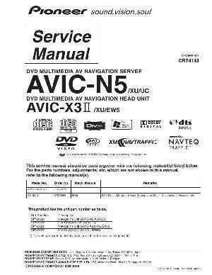 Сервисная инструкция Pioneer AVIC-N5, AVIC-X3II ― Manual-Shop.ru