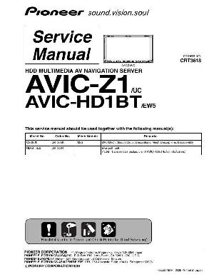 Сервисная инструкция Pioneer AVIC-Z1, AVIC-HD1BT ― Manual-Shop.ru