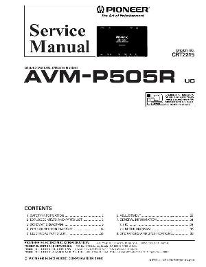 Сервисная инструкция Pioneer AVM-P505R ― Manual-Shop.ru