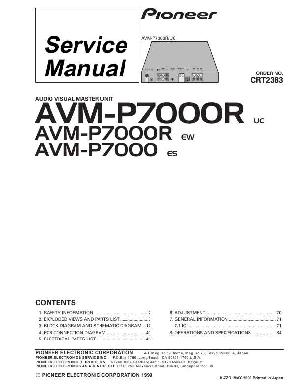 Service manual Pioneer AVM-P7000R ― Manual-Shop.ru