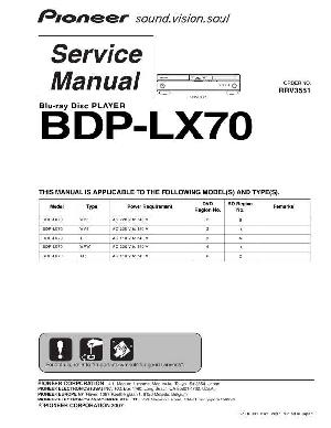 Сервисная инструкция Pioneer BDP-LX70 ― Manual-Shop.ru