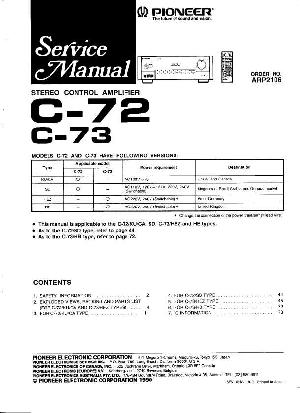 Сервисная инструкция Pioneer C-72, C-73 ― Manual-Shop.ru