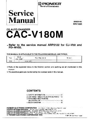 Сервисная инструкция Pioneer CAC-V180M ― Manual-Shop.ru