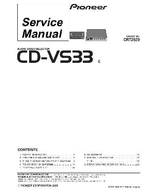 Сервисная инструкция Pioneer CD-VS33 ― Manual-Shop.ru