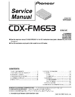 Сервисная инструкция Pioneer CDX-FM653 ― Manual-Shop.ru