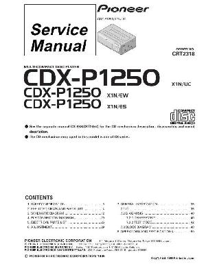 Сервисная инструкция Pioneer CDX-P1250 ― Manual-Shop.ru