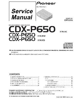 Service manual Pioneer CDX-P650 ― Manual-Shop.ru