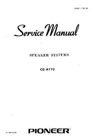 Service manual Pioneer CS-A770 ― Manual-Shop.ru