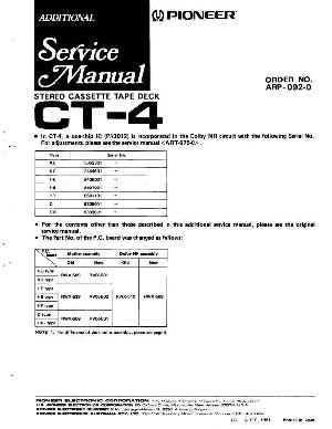 Сервисная инструкция Pioneer CT-4 ― Manual-Shop.ru