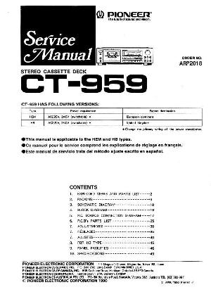 Service manual Pioneer CT-959 ― Manual-Shop.ru