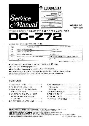 Сервисная инструкция Pioneer DC-Z72 ― Manual-Shop.ru