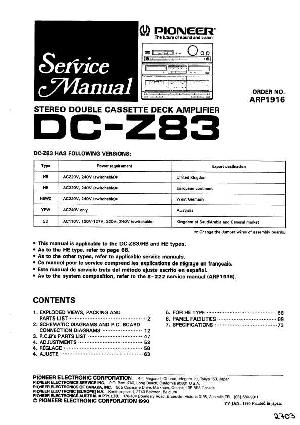 Service manual Pioneer DC-Z83 ― Manual-Shop.ru