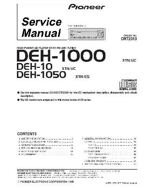 Сервисная инструкция Pioneer DEH-10, DEH-1000, DEH-1050 ― Manual-Shop.ru