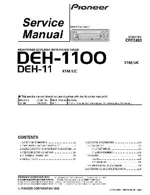 Сервисная инструкция Pioneer DEH-11, DEH-1100 ― Manual-Shop.ru