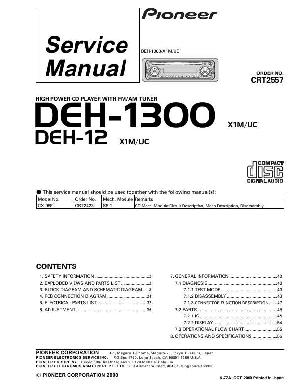 Сервисная инструкция Pioneer DEH-12, DEH-1300 ― Manual-Shop.ru