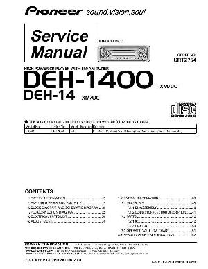 Service manual Pioneer DEH-14, DEH-1400 ― Manual-Shop.ru