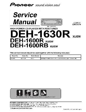 Service manual Pioneer DEH-1600R, DEH-1630R ― Manual-Shop.ru