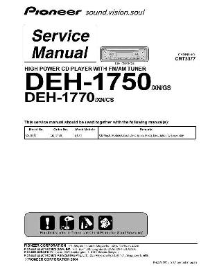 Service manual Pioneer DEH-1750, DEH-1770 ― Manual-Shop.ru