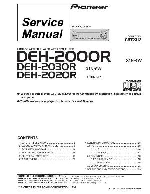 Service manual Pioneer DEH-2000R, DEH-2020R, DEH-2030R ― Manual-Shop.ru