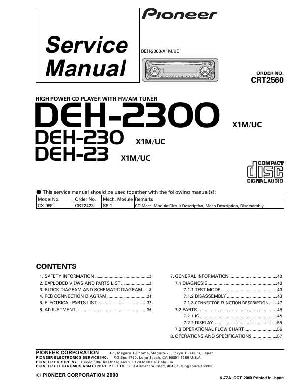 Service manual Pioneer DEH-23, DEH-230, DEH-2300 ― Manual-Shop.ru