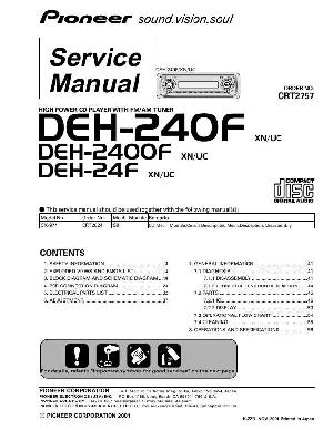Service manual Pioneer DEH-24F, DEH-240F, DEH-2400F ― Manual-Shop.ru