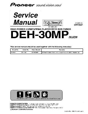 Сервисная инструкция Pioneer DEH-30MP ― Manual-Shop.ru