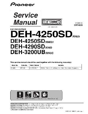 Сервисная инструкция Pioneer DEH-3200UB, DEH-4250SD, DEH-4290SD ― Manual-Shop.ru