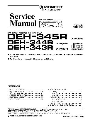 Сервисная инструкция Pioneer DEH-343R, DEH-344R, DEH-345R ― Manual-Shop.ru