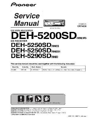 Сервисная инструкция Pioneer DEH-5200SD, DEH-5250SD, DEH-5290SD  ― Manual-Shop.ru
