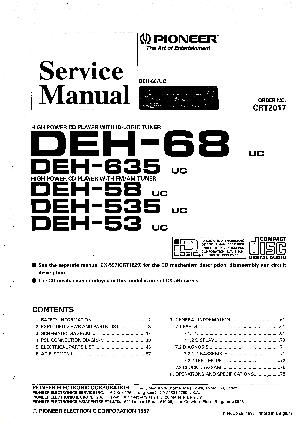 Сервисная инструкция Pioneer DEH-534R, 535R, 635R ― Manual-Shop.ru