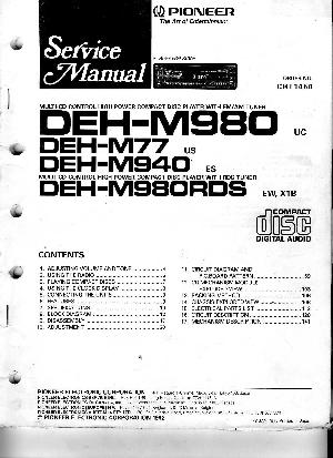 Service manual Pioneer DEH-M77, DEH-M940, DEH-M980RDS ― Manual-Shop.ru