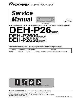 Service manual Pioneer DEH-P26, DEH-P2600, DEH-P2650 ― Manual-Shop.ru