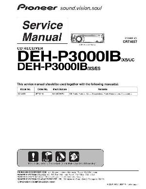 Сервисная инструкция Pioneer DEH-P3000IB ― Manual-Shop.ru