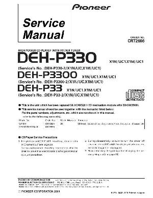 Service manual Pioneer DEH-P33, DEH-P330, DEH-P3300 ― Manual-Shop.ru