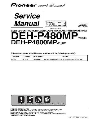 Сервисная инструкция Pioneer DEH-P480MP, DEH-P4800MP ― Manual-Shop.ru