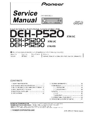Сервисная инструкция Pioneer DEH-P520, DEH-P5200, DEH-P5250 ― Manual-Shop.ru